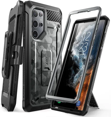 Miniatura 10 de SUPCASE Funda para Samsung Galaxy S22 Ultra con Soporte (Unicorn Beetle Pro), [Marco Frontal Integrado y Clip para Cinturón]