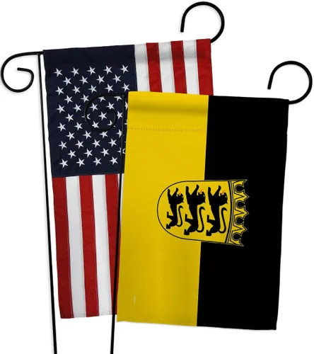 Baden Württemberg - Banderas de jardín regionales de Alemania, Estados de Europa Central, territorio de la historia, país, área particular, Estados