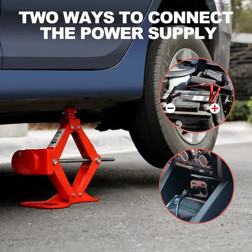 Miniatura 7 de TYAYT Coche eléctrico de 3 toneladas 12V Scissor Jack para Sedán, SUV y reemplazo de neumáticos
