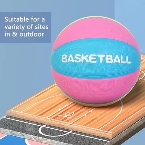 Miniatura 6 de Baloncesto de goma gruesa para niños y jóvenes, tamaño 3/4/5/6/7, para exteriores, colorido, 22/25.5/27.5/28.5/29.5 pulgadas, para regalos