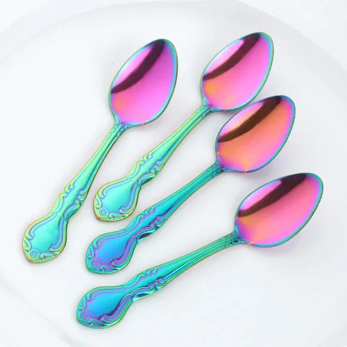Miniatura 7 de Juego de 12 cucharas de café, mini cucharas de café, cucharas de espresso de acero inoxidable, cucharas pequeñas para postre, té, aperitivo, 4.6