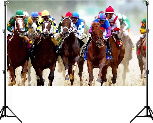 Nepnuser Telón de fondo para cabina de fotos de Kentucky, 7 x 5 pies, Churchill Downs para carreras de caballos en interiores y exteriores, Derby,