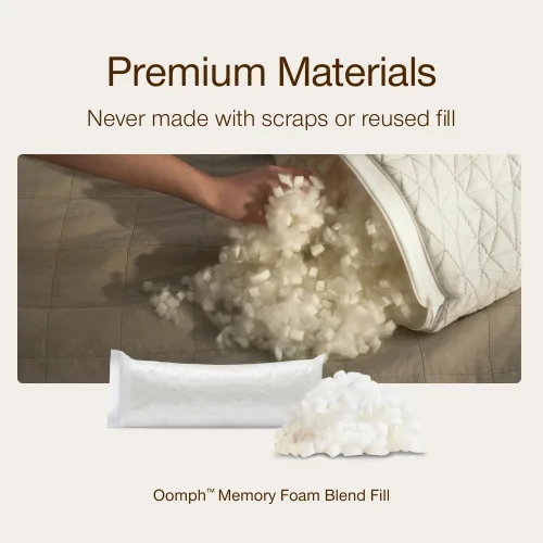 Miniatura 3 de Coop Home Goods Relleno extra Oomph, espuma viscoelástica de corte cruzado, relleno de almohada de densidad media, bolsa de relleno extra, recarga