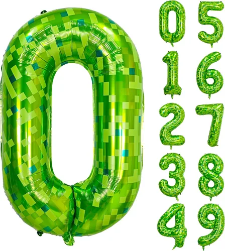 Miniatura 29 de Globos de helio de 40 pulgadas con dígitos dorados para fiesta de cumpleaños., Número 0, 40 pulgadas, número 0 oro 7