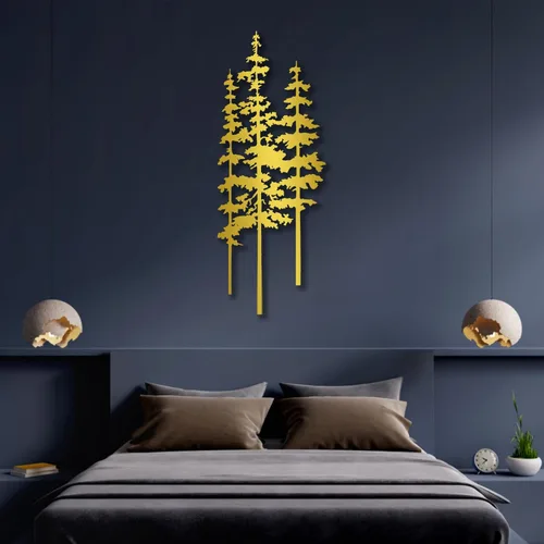 Arte de pared de metal de pino, arte de pino metálico, arte de pared de árbol de metal, decoración de árbol extragrande, decoración de pared de