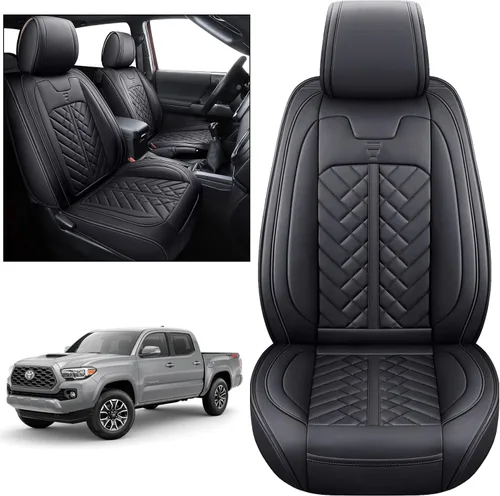 Miniatura 9 de Tomatoman Tacoma - Fundas de asiento delantero compatibles con Toyota Tacoma 2005-2022 2023 2024 2025 2026 Camiones Access Crew Extended Double Cab
