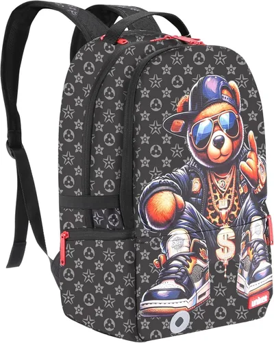 Miniatura 11 de Mochila de viaje para portátil, mochila de grafiti para el trabajo, mochila de diseñador para portátil de 15.6 pulgadas, bolsa resistente al agua