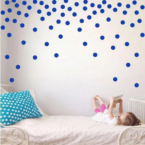Miniatura 15 de Adhesivos decorativos de vinilo para pared, diseño de círculos de lunares, fácil de despegar y pegar, adhesivos decorativos extraíbles para Beige