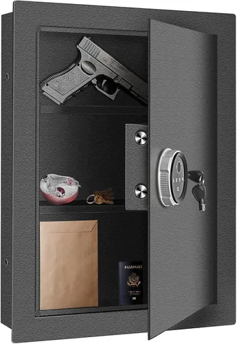 Miniatura 5 de Langger V Caja fuerte biométrica de seguridad oculta para huellas dactilares, en la pared entre tachuelas. Tamaño mejorado