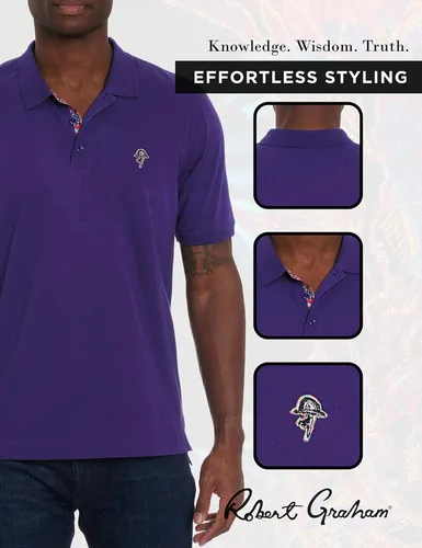 Miniatura 5 de Robert Graham Bowler para hombre, polo 100% algodón