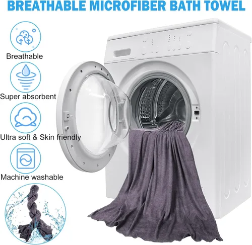 Miniatura 3 de Newwiee Juego de 20 toallas de baño a granel, toallas de baño grandes de secado rápido de 55 x 28 pulgadas para spa, gimnasio, salón, hotel y uso