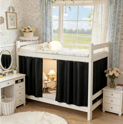 Miniatura 5 de Redes para literas para dormitorio, hogar, cortinas de cama, toldo de cama, cortina opaca para sombreado, transpirable, para hombres y mujeres