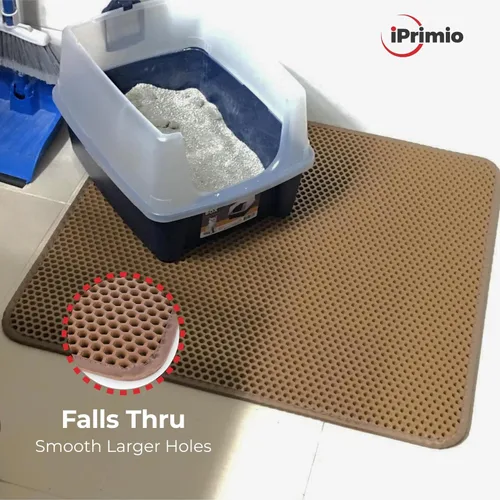 Miniatura 6 de Alfombrilla grande para gatos con exclusiva capa impermeable de orina. Orificios más grandes con opción de almohadilla para cachorros de orina