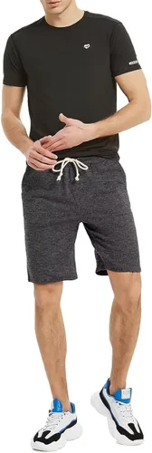 Miniatura 2 de Zengjo Pantalones cortos deportivos para hombre con bolsillos, pantalones cortos de punto de algodón, pantalones cortos deportivos de 9 pulgadas