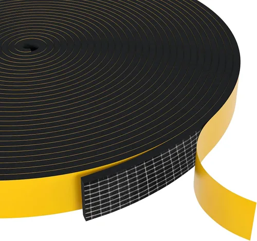 Miniatura 19 de Cinta aislante de espuma Egofix, burletes para puertas y ventanas, cinta adhesiva de espuma negra resistente al clima para puerta corrediza, marco