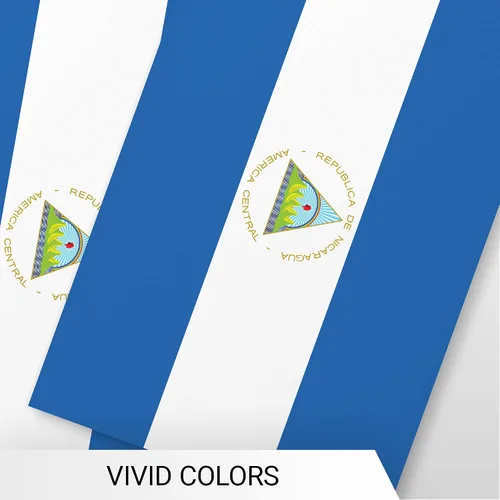 Miniatura 6 de G128 Bandera nicaragüense de Nicaragua Bandera de 8.2 x 5.5 pulgadas, cuerda completa de 33 pies Poliéster 150D impreso, decoraciones para bar