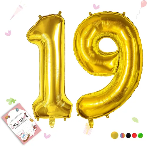 Miniatura 206 de Globos de números de 40 pulgadas del 0 al 9 dorados grandes del número 0, globos digitales para suministros de decoración de celebración de fiesta