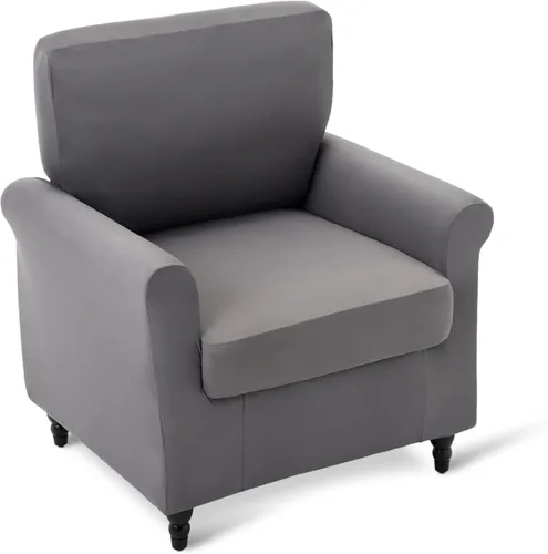 Miniatura 10 de Amazon Basics - Funda reversible para sofá acolchada, sofá de dos plazas, mediano, gris/gris claro Gris/Gris Claro Reversible