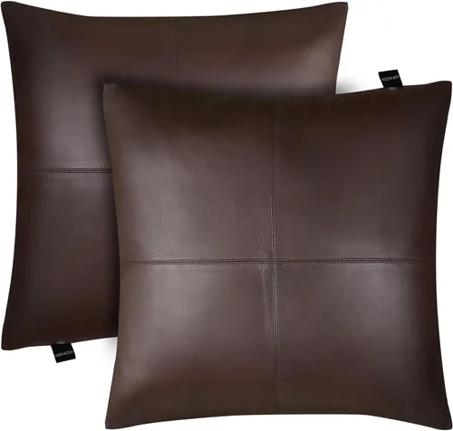 Miniatura 26 de Funda de almohada de piel de cordero – Funda de cojín decorativa para sofá – Fundas para sala de estar y dormitorio, 22 x 22 pulgadas – Paquete de 2