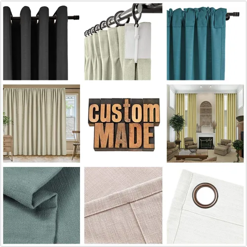 Miniatura 75 de Frelement Cortinas de lino de lino de bronce con ojales para interiores, tratamiento de ventanas para sala de estar, dormitorio, habitación