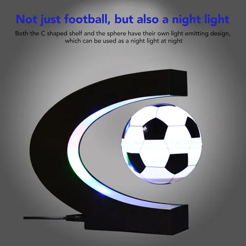 Miniatura 2 de Base suspendida en forma de C, bola de fútbol flotante magnética magnética, fútbol flotante de levitación de fútbol con base en forma de C