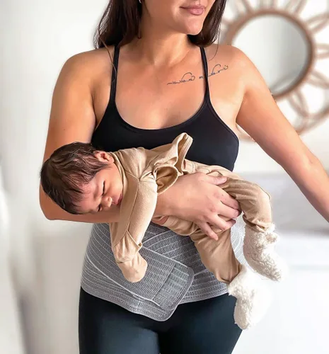 Miniatura 7 de Mamaway SSnugFit - Banda posparto para el vientre, ultra transpirable, faja contorneada para vientre de sección en C, faja posnatal para apoyo