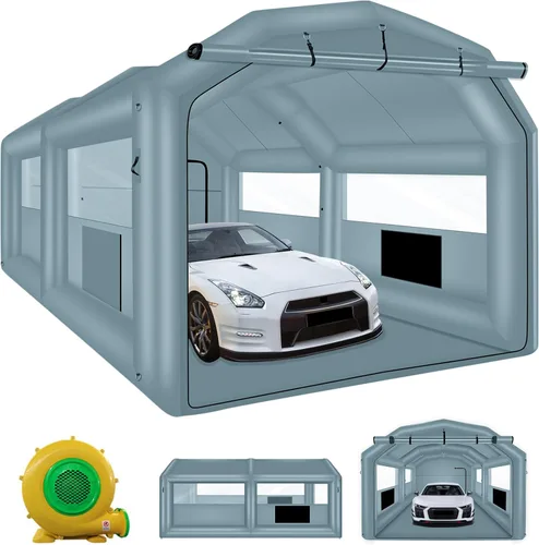 Miniatura 8 de XHYCPY Cabina de pulverización inflable de 13.5 x 8.5 x 8.5 pies, tienda de campaña inflable portátil con soplador de 750 W y sistema de filtro