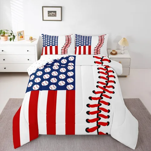 Miniatura 96 de Feelyou Juego de edredón de baloncesto para niñas y niños, juego de ropa de cama con juegos de pelota, decoración de habitación, regalo para amantes