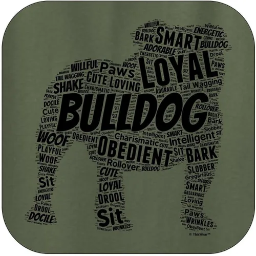 Miniatura 2 de Sudadera con capucha para perro con texto en inglés Bulldog Word Art