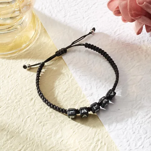 Miniatura 3 de seensea Pulseras personalizadas con nombre para la familia, hermanas, mejores amigas, abuela, madre, hermana pequeña, pulsera con letras de cuerda