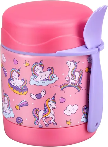 Miniatura 11 de Termo de sopa de 10 onzas para comida caliente para niños, tarro de comida aislado, contenedor térmico de almuerzo de comida caliente, caja de Negro