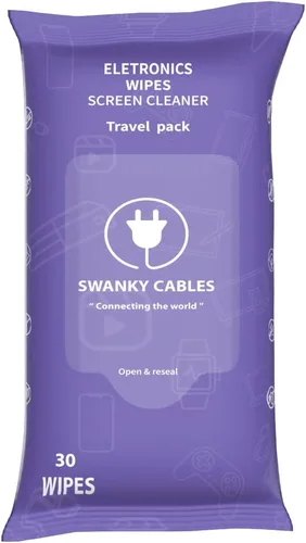 Miniatura 16 de Toallitas Limpiadoras de Pantalla Swanky Cables: Toallitas Electrónicas para Pantallas - Toallitas para Limpiar Pantallas de Computadora, Lentes
