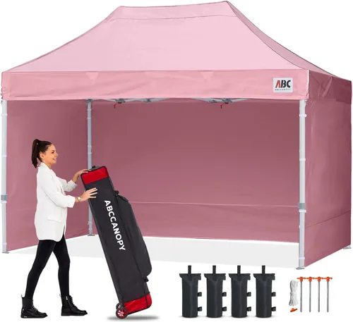 Miniatura 50 de Abccanopy - Toldo de 10 x 10 pies, con paredes laterales, sombra instantánea, con bolsa con ruedas para guardarlo. Incluye 4 bolsas de lastre, Azul