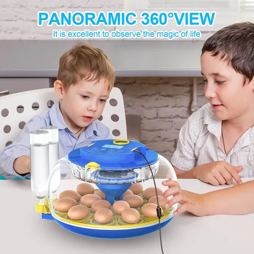 Miniatura 9 de 18 incubadoras de huevos para incubar huevos con control de temperatura, incubadora de huevos con giro automático de huevos y pantalla de humedad