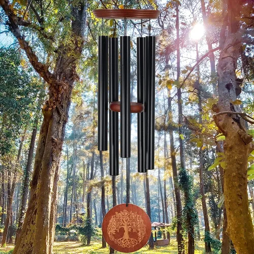 Miniatura 6 de Campanillas de viento para exteriores, campanillas de viento al aire libre para madre y abuela - Gran decoración colgante de jardín con grabado