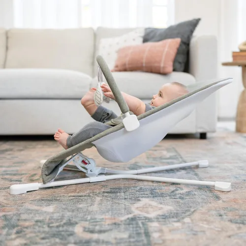 Miniatura 5 de Baby Delight Highland Baby Bouncer para bebé Infantil 0 – 6 meses Reclinable en 3 posiciones Sage Tweed Tweed salvia