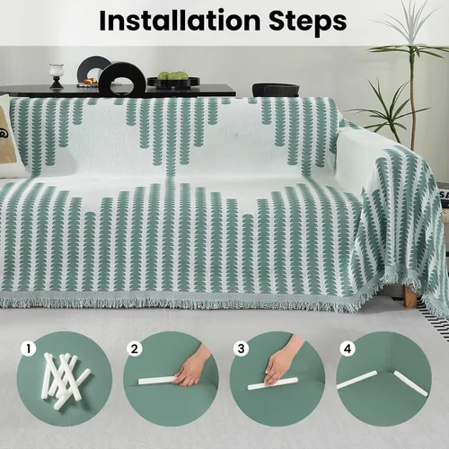 Miniatura 5 de Funda de Sofá Reversible Resistente al Desgaste, Funda Gruesa de Chenilla para Sillón y Sofá, Funda de Sofá Apta para Mascotas, Protector de Muebles