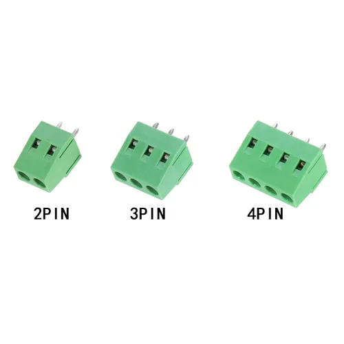 Miniatura 4 de 50 conectores de bloque de terminales de tornillo de montaje en PCB de paso de 0.200 in 0.2", terminales 2P 3P 4P 300V 10A para cable 22-14AWG