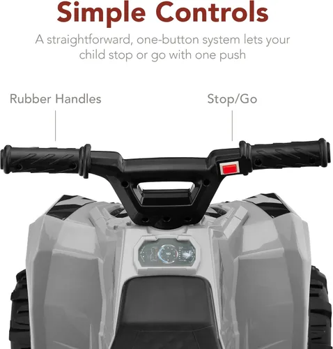 Miniatura 6 de Best Choice Products - Vehículo de juguete para niños de 6V, cuatriciclo de 4 ruedas, ATV con velocidad máxima de 1.8 MPH, neumáticos con dibujo