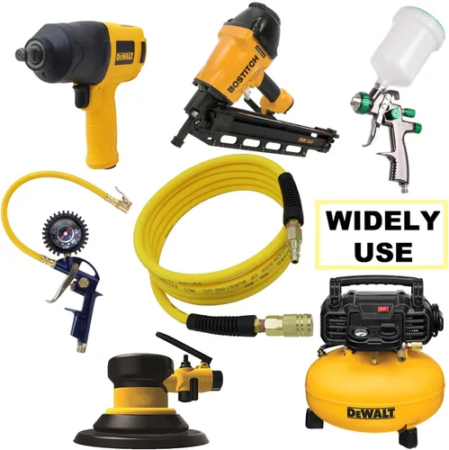 Miniatura 6 de YOTOO Manguera de aire híbrida de 1/4 pulgadas por 6 pies, 300 PSI, resistente a arrugas, de alta resistencia y ligera, con flexibilidad para todo