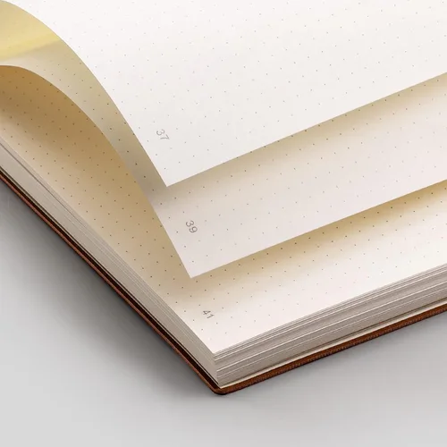 Miniatura 3 de EMSHOI Cuaderno de Puntos Bullet Journal, Diario Grande B5 de Cuero con Tapa Blanda, 192 Páginas Numeradas de 100gsm, Cuaderno de Cuadrícula