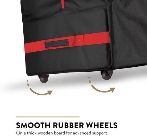 Miniatura 3 de ZOBER Bolsa de almacenamiento para árbol de Navidad con ruedas de tela Oxford 600D, se adapta a árboles artificiales de 7.5 pies, bolsa impermeable