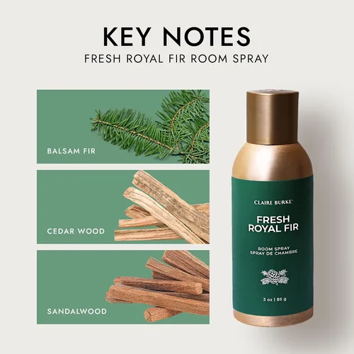 Miniatura 2 de Claire Burke Fresh Royal Fir Scent Room Spray, 3 onzas, fragancia fresca para el hogar, fragancia natural para el hogar, ambientador natural