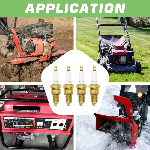 Miniatura 6 de 4 bujías F7TC GX120 GX160 GX200 GX240 GX270 GX340 GX390 Bujías con llave para generador de motor de 4 tiempos, cortacésped, motosierra, tractor