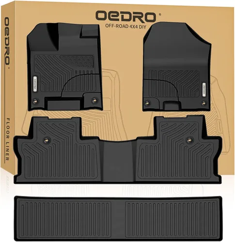 Miniatura 9 de OEDRO Alfombrillas de suelo compatibles con Honda Fit EX/EX-L/LX/Sport 2015-2020, revestimientos de suelo de ajuste personalizado para todo