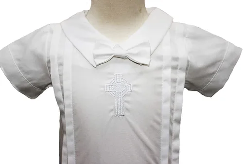 Miniatura 2 de Trajes de bautismo para niños, Traje de bautizo para bebé, Ropa de mameluco de algodón bautismal - Ropa de Bautizo para Niño Bebe