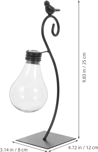 Miniatura 7 de Healifty Maceta de bombilla pequeña de 9.84 x 4.72 x 3.14 pulgadas, soporte creativo hidropónico para plantas, adorno decorativo en miniatura