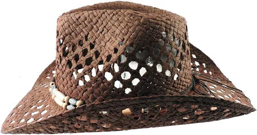 Miniatura 6 de Sombrero de vaquero de paja para hombres y mujeres, sombrero de sol Sombreros Vagueros Classic Western Accents Sombreros