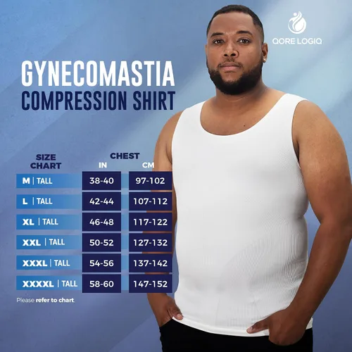 Miniatura 4 de QORE LOGIQ Camisas de compresión de ginecomastia para hombres, camiseta sin mangas adelgazante, moldeador de cuerpo, fajas para hombres, sujetador