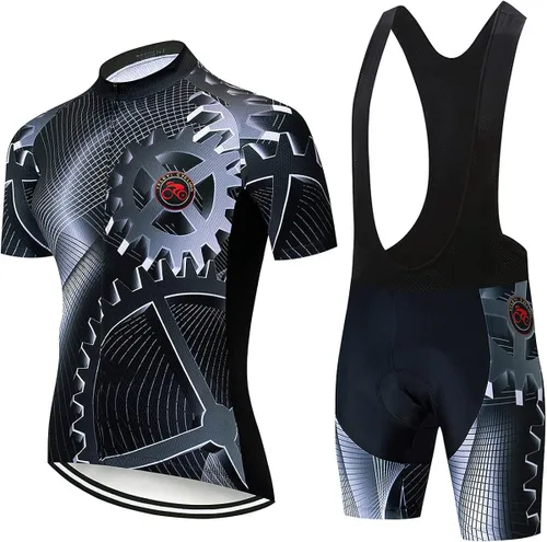 CHAOS MONKEY Conjunto de camiseta de ciclismo para hombre, ropa de ciclismo de carretera, pantalones cortos acolchados, camisas de bicicleta de